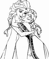 Elsa Anna Coloring Pages Printable Princess Disney Hug Frozen Drawing Olaf Ana Colouring Color Wecoloringpage Print Getcolorings Within Pdf Getdrawings sketch template