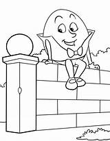 Coloring Dumpty Humpty Pages Popular sketch template