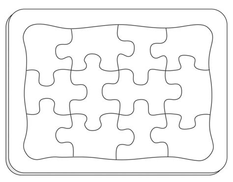 piece puzzle template clip art library
