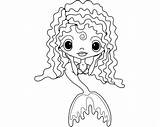 Mermaid Coloring Pages Little Cute Beautiful Psd Ai Template Templates Dora Colouring sketch template
