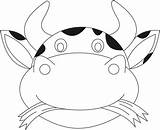 Cow Coloring Head Printable Mask Pages Getcolorings Print Kids Color sketch template