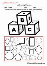 Shapes Squares Colouring Worksheets Coloring sketch template