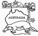 Coloring Platypus Australia Say Happy Getcolorings Play Kids Decoration Flag Map Getdrawings sketch template