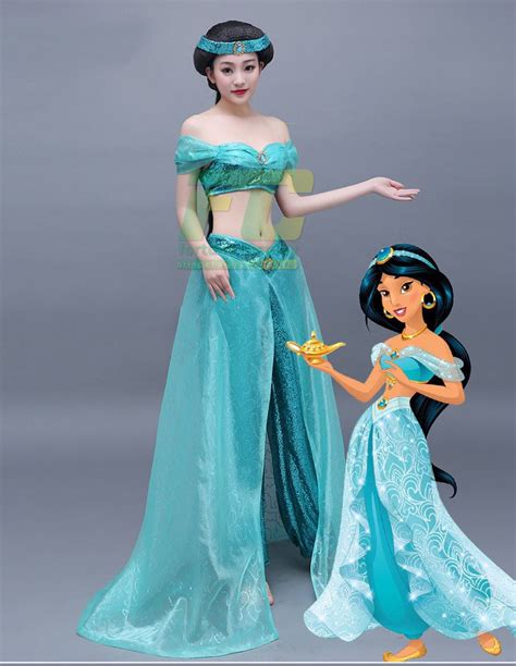 free shipping aladdin jasmine princess cosplay costume
