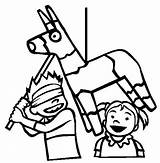 Pinata Coloring Pages Hitting Mayo Hit Cinco Boy Drawing Blindfold Color Kids Print Getdrawings Template Popular sketch template