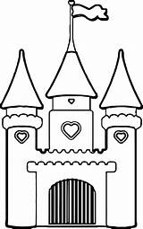 Castle Disney Cinderella Drawing Simple Coloring Pages Princess Clipartmag Walt Frozen sketch template