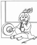 Krishna Janmashtami Kids Pages Coloring Printable Drawing Shri Festivals Colouring Easy Sketches Familyholiday Festival Bal Painting Simple Beautiful Kid Happy sketch template
