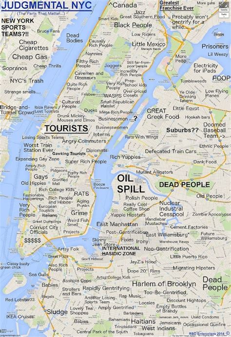 judgmental maps sum  awful stereotypes   city complex