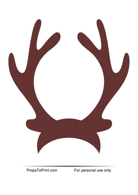 top  reindeer antler templates      format
