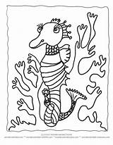 Wonderweirded Seahorse sketch template