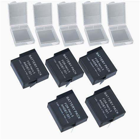 pc mah gopro  battery gopro hero  rechargeable replacement batteries   pro  gopro