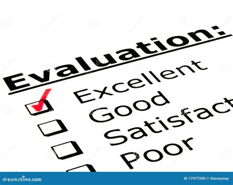 evaluation form stock photo image