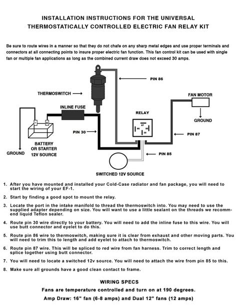 dual fan relay wiring diagram electric fan electrical wiring diagram wire