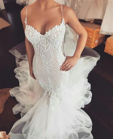 Amazing Tulle Wedding Dresses Mermaid Sexy Spaghetti