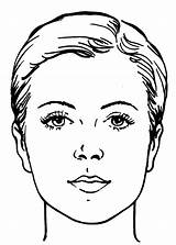 Face Human Outline Template Sketch Coloring Makeup Templates sketch template