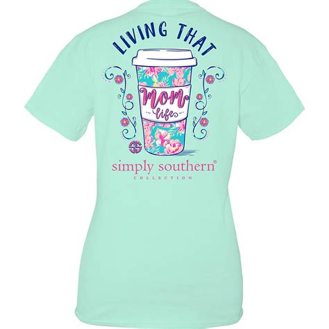 simply southern women s mom life t shirt academy