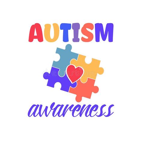 autism symbol logo  icon  puzzle shape colorful isolated  white