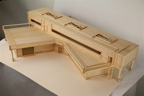 balsa wood model   house  designed rwoodworking