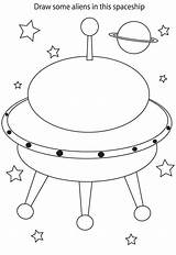 Extraterrestre Spaceship Personnages sketch template