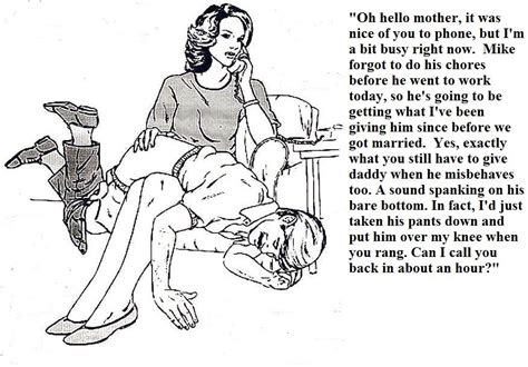 captioned femdom spanking art domzine