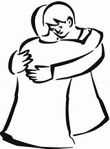 Hugging Clipart Cartoon People Drawing Hug Friends Clip Hugs Each Other Coloring Cliparts Film Library Clipartbest Halloween Strip Make Spiritual sketch template