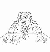 Angry Vector Coloring Cartoon Man Similar sketch template