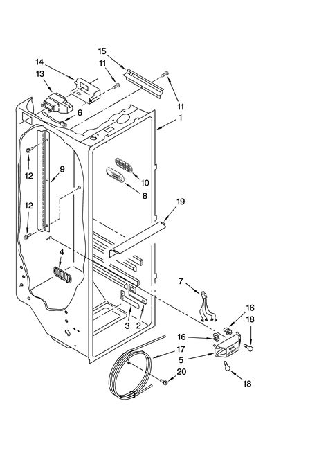 refrigerator liner parts diagram parts list  model ksrlftst kitchenaid parts