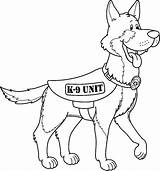 German Shepherd K9 sketch template