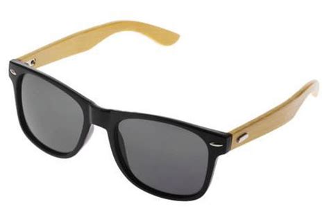 bolcom houten zonnebril met zwarte glazen