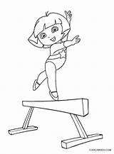 Gymnastics Coloring Dora Malvorlagen Turnen Gymnastik Gimnasta Roblox Kostenlos Ausdrucken Cool2bkids sketch template