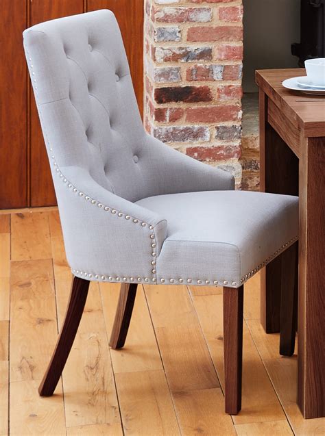 shiro walnut accent narrow  upholstered dining chair grey pack