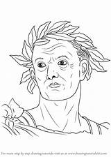 Caesar Julius Draw Drawing Step Learn sketch template
