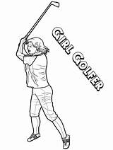 Golf Coloring Pages Printable Color Club Kids Course Golfer Getcolorings Cartoon Playing Onlinecoloringpages sketch template