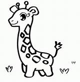 Coloring Cute Baby Pages Giraffe Animal sketch template