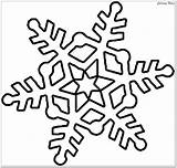 Snowflake Coloring Pages Printable Easy Winter Preschoolers Christmas Kids Awesome Ones Little Simple Preschool sketch template