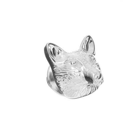 sterling silver fox pin