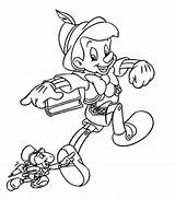 Pinocchio Cricket Coloring Jiminy Pages Colorare Da Printable Gif Color sketch template