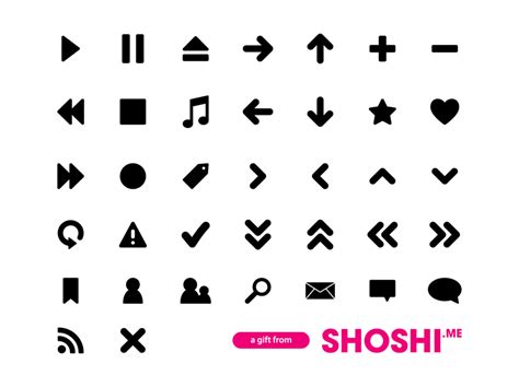 shoshime bold minimal vector icons