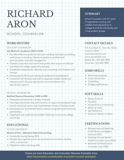 school counselor resume samples templates pdfdoc  rb