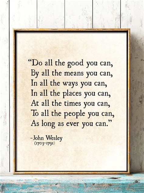 good   quote print john wesley quote etsy