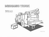 Truck Coloring Work Book Mechanics Learning Mechanic Print Color Versatile Everything Should Very sketch template