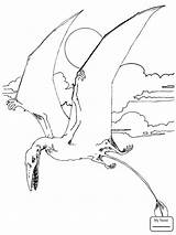 Coloring Pages Dinosaur Pterodactyl Dinosaurs Pterosaurs Jurassic Rhamphorhynchus Flying Printable Drawing Color Print Kids Animals Getdrawings Tarbosaurus Pterosaur Coloringpagesonly Supercoloring sketch template