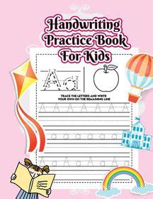 handwriting practice book  kids alphabet handwriting practice