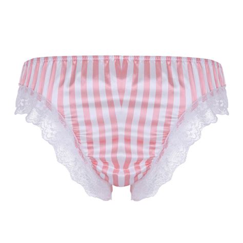 us sissy mens satin lace briefs panties striped thongs knickers girly