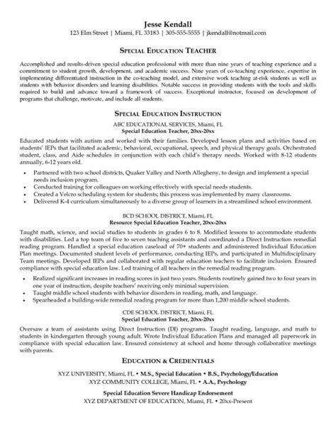 special education teaching resume examples teacher objective example samples for radiologic