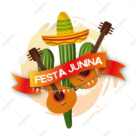 cactus  guitar  charro hat  festa junina hat mexico guitar