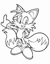 Sonic Coloring Hedgehog Pages Colouring Library Clipart Tails sketch template