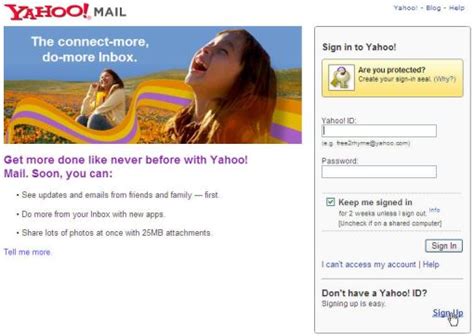 yahoo email account info page sign   login   yahoo mail