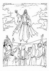 Jesus Ascension Ascensión Cristianas sketch template