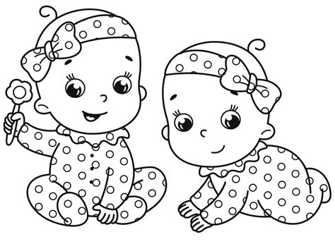 baby girl coloring coloring pages
